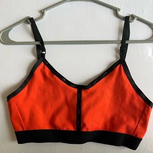 Orange Mesh Back Nike Sports Bra